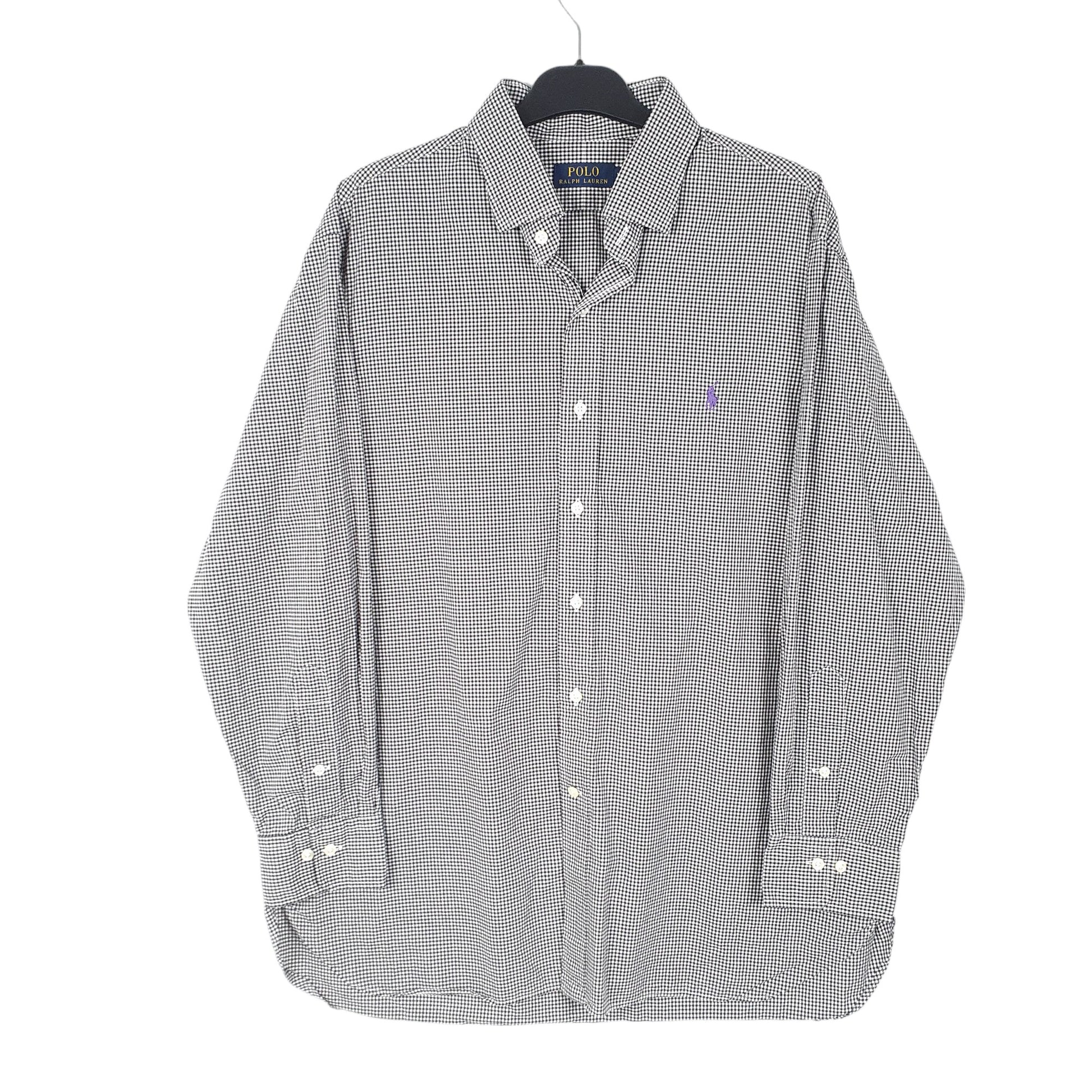 Mens Black Polo Ralph Lauren Oxford Long Sleeve Shirt