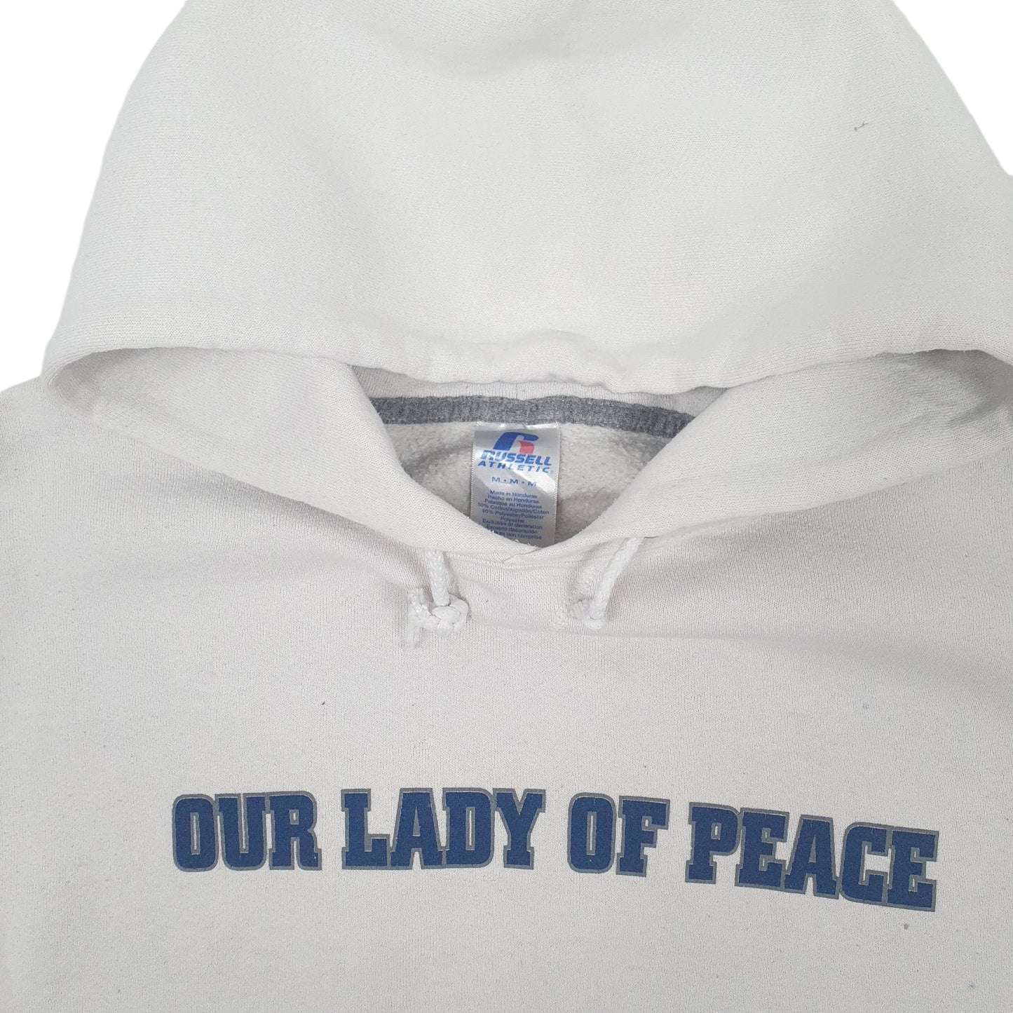 Mens Grey Russell Athletic Our Lady of Peace Hoodie Jumper