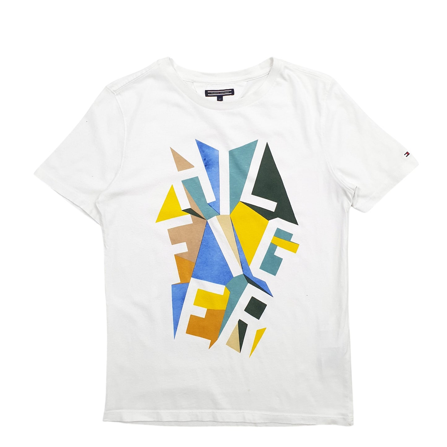 Womens White Tommy Hilfiger Spellout Short Sleeve T Shirt