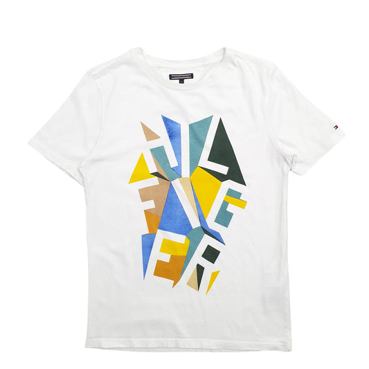 Womens White Tommy Hilfiger Spellout Short Sleeve T Shirt