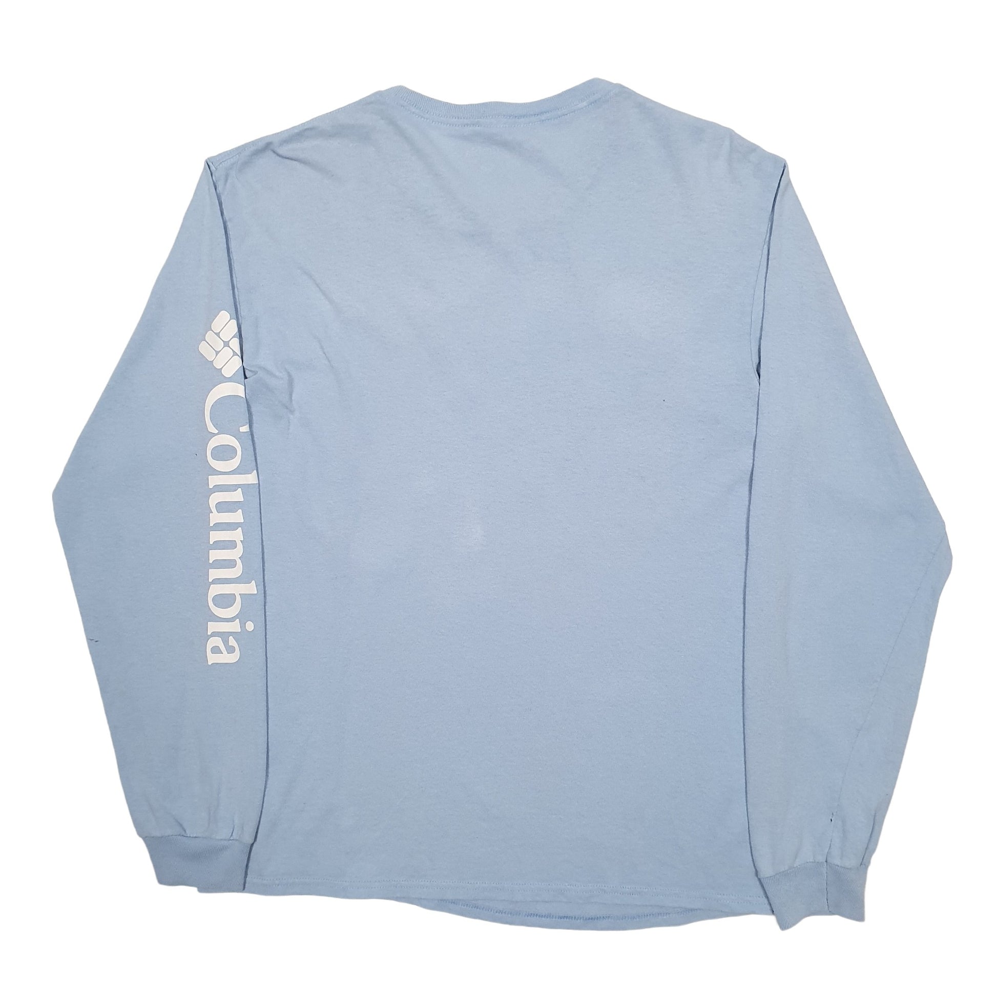 Mens Blue Columbia Sportswear Spellout Long Sleeve T Shirt