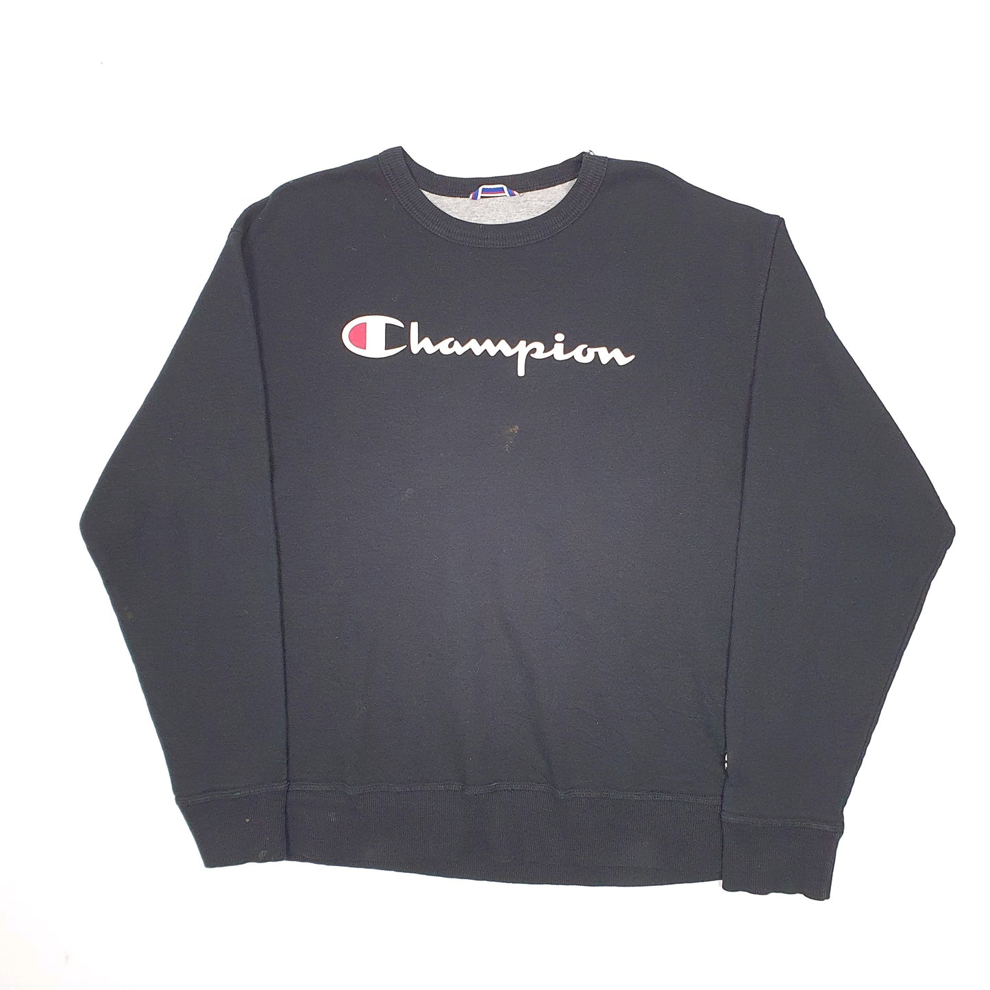 Mens Black Champion  Crewneck Jumper