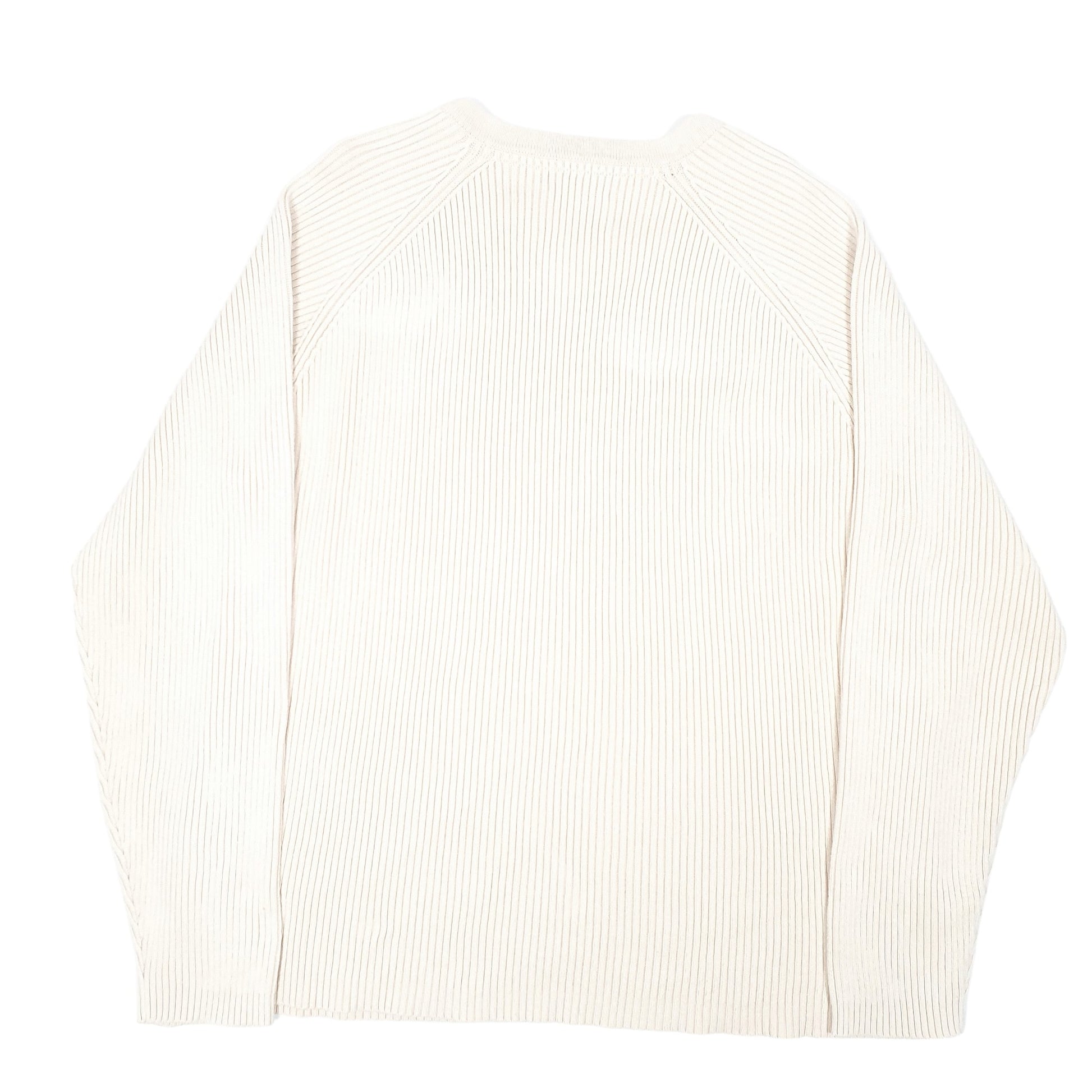 Mens Cream Tommy Hilfiger Ribbed Sweater V Neck Jumper