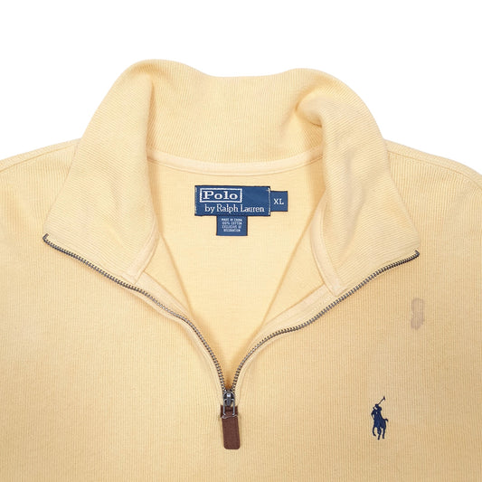 Mens Yellow Polo Ralph Lauren  Quarter Zip Jumper