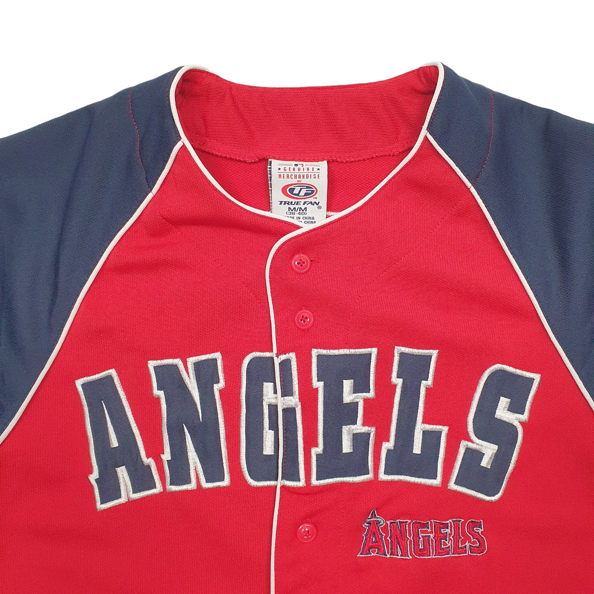 Mens Red MLB MLB Baseball Jersey Los Angeles Angels Short Sleeve T Shirt