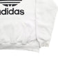 Mens White Adidas Spellout Hoodie Jumper