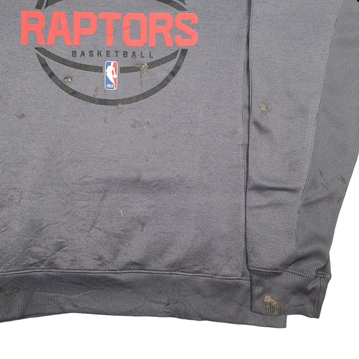 Mens Grey Adidas Raptors NBA Toronto  Basketball Crewneck Jumper