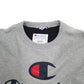 Mens Grey Champion Spellout Crewneck Jumper