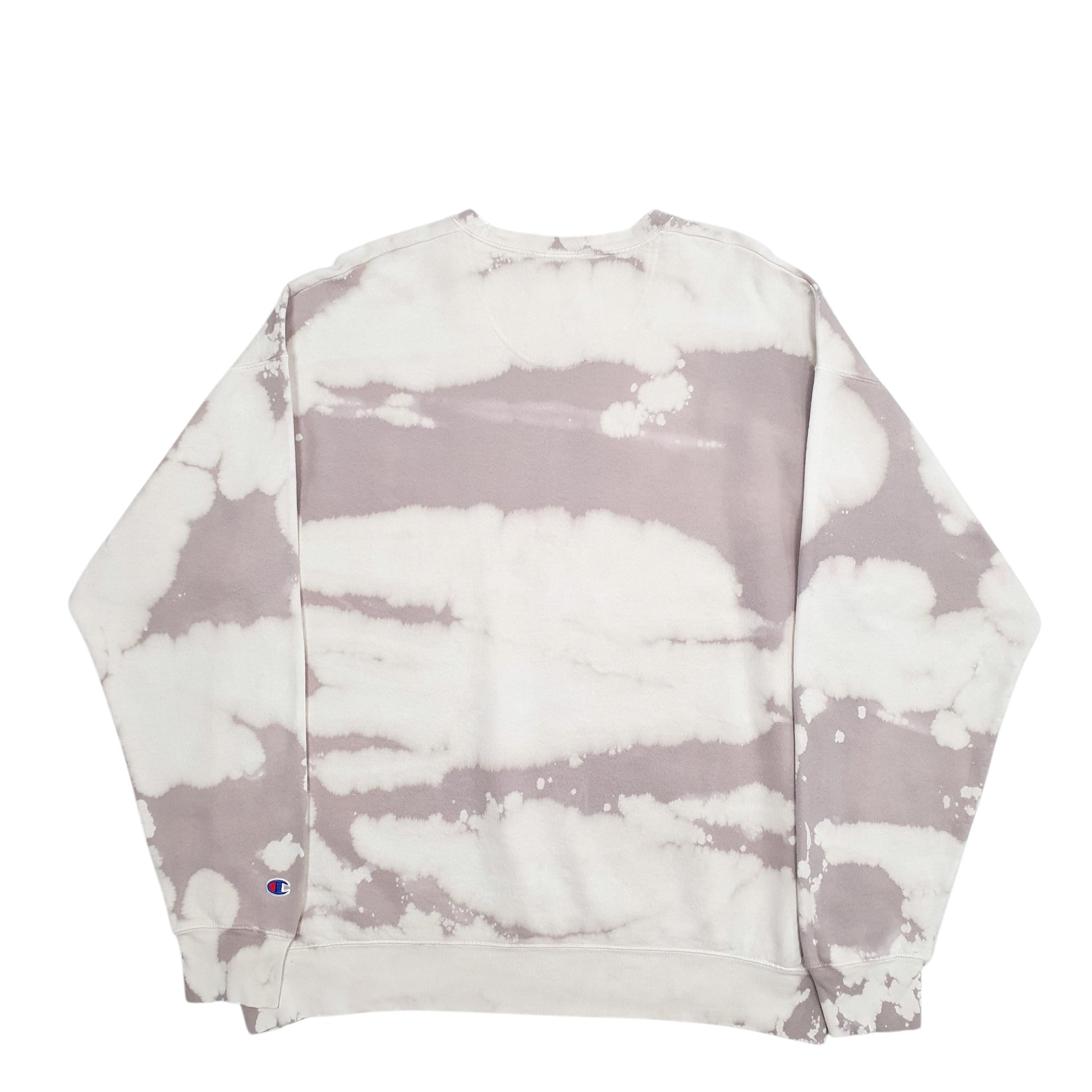 Mens Cream Champion Tye Dye Crewneck Jumper