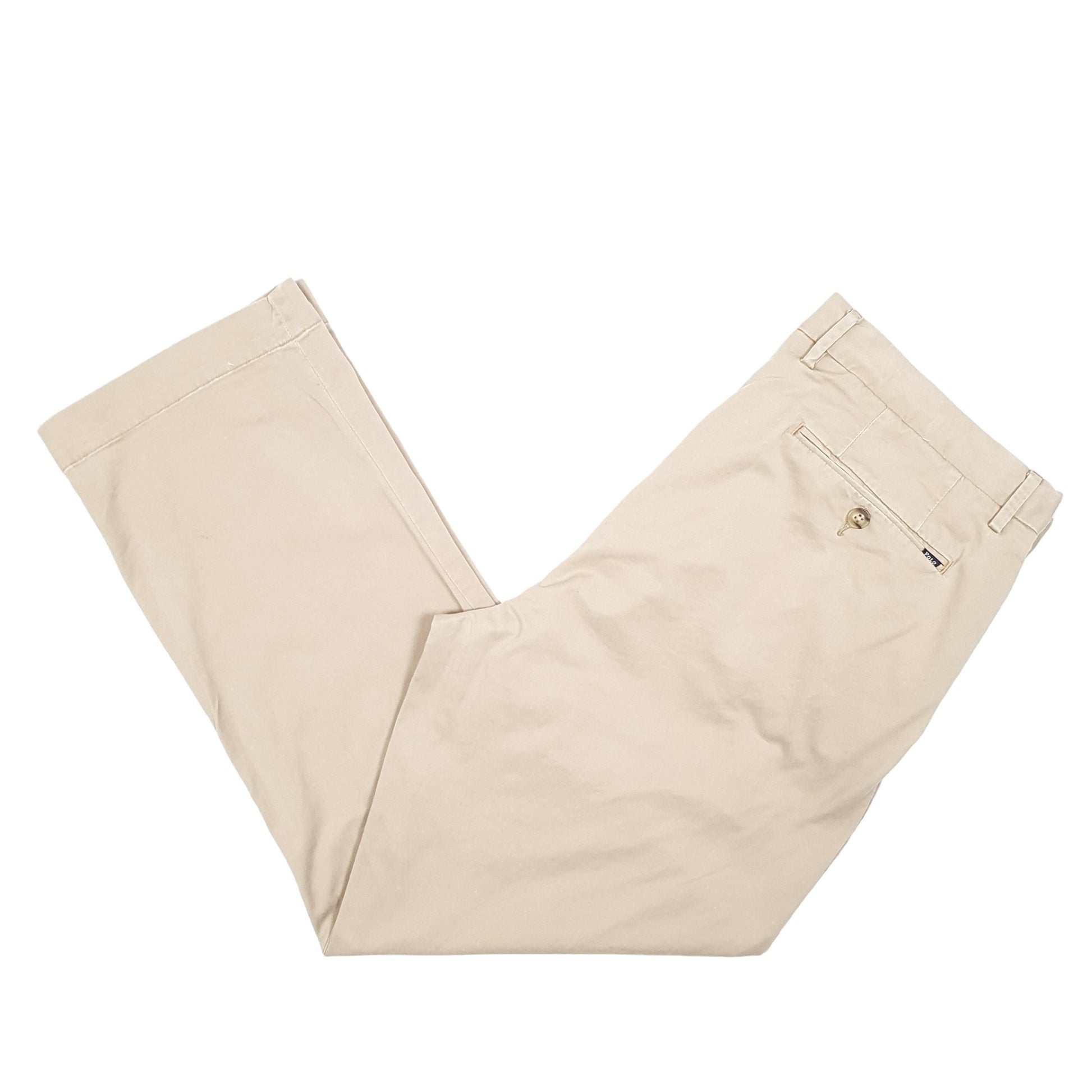 Mens Beige Polo Ralph Lauren Stretch Classic Chino Trousers