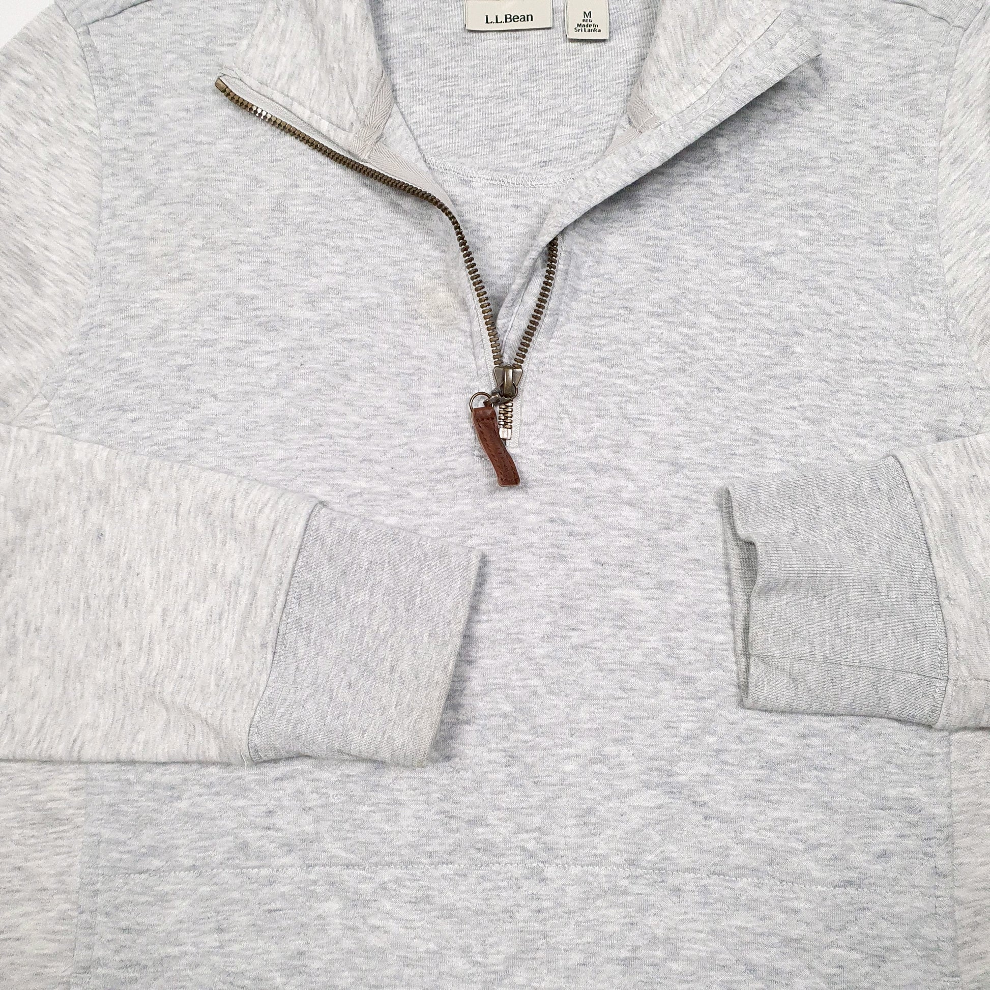 Womens Grey L.L.Bean  Quarter Zip Jumper