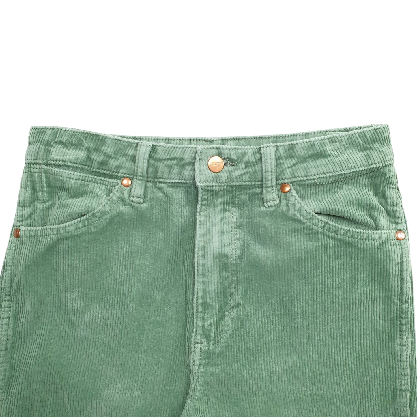 Womens Green Levis Wild West High Rise Corduroy Trousers