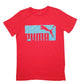 Mens Red Puma Spellout Short Sleeve T Shirt