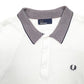 Mens White Fred Perry  Short Sleeve Polo Shirt