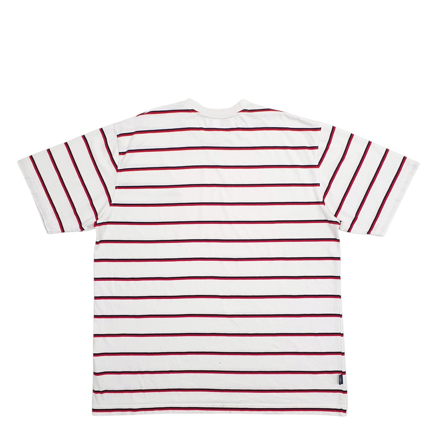 Mens White Umbro Stripes Short Sleeve T Shirt