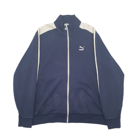 Mens Navy Puma  Full Zip Jumper