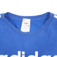 Mens Blue Adidas Spellout Crewneck Jumper