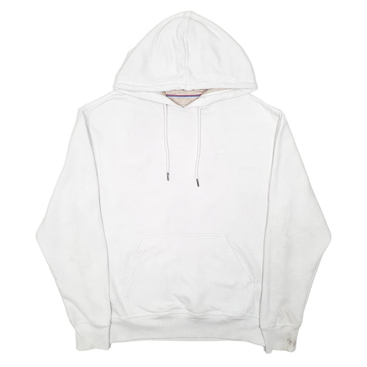 Mens White Champion  Hoodie Jumper