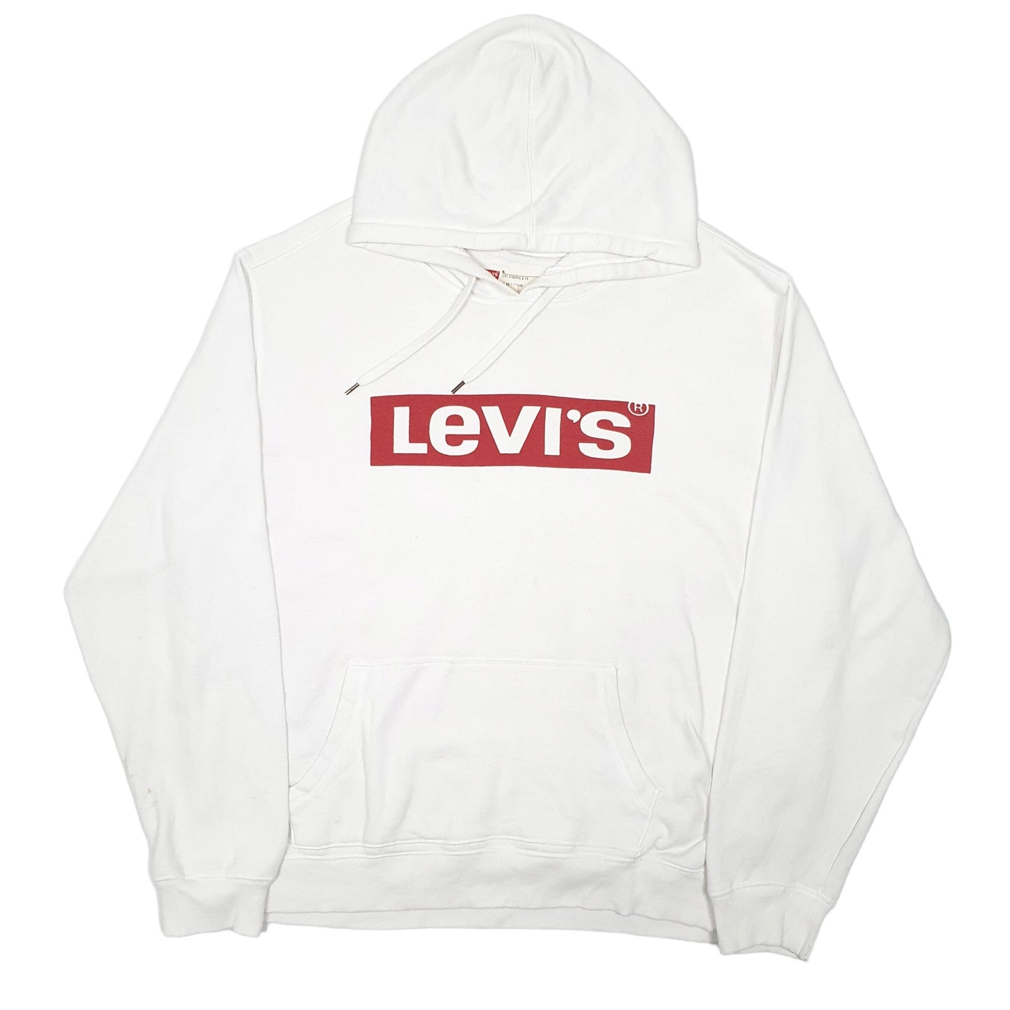 Mens White Levis  Hoodie Jumper