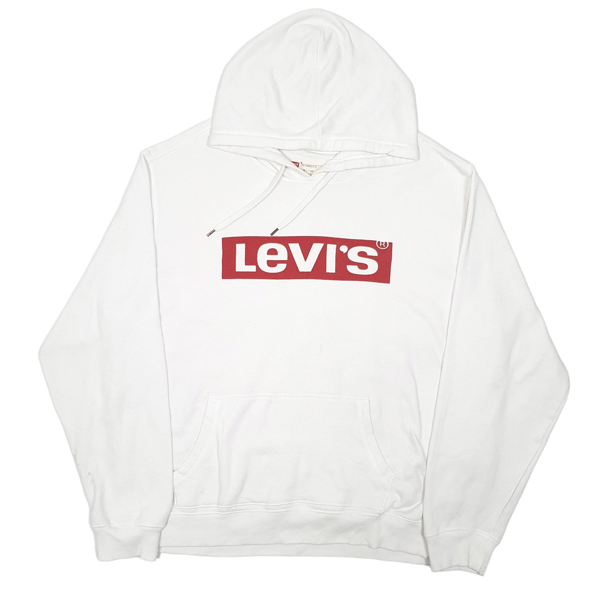 Mens White Levis  Hoodie Jumper