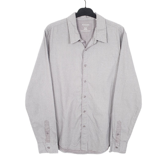 Mens Grey Guess Los Angeles Long Sleeve Shirt
