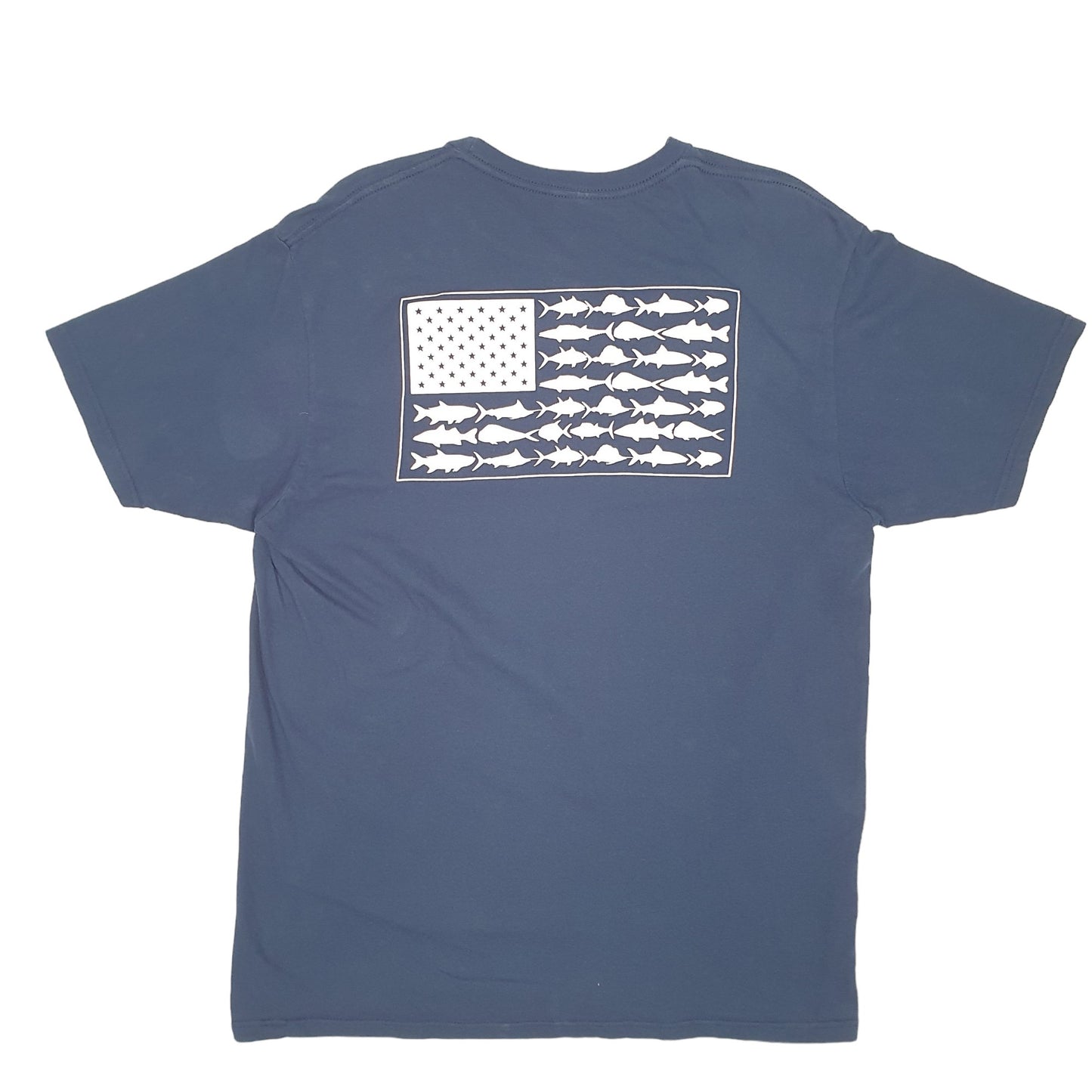 Mens Navy Columbia Sportswear PFG Fishing Short Sleeve T Shirt