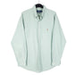 Mens Green Ralph Lauren Oxford Long Sleeve Shirt