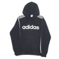 Mens Black Adidas Spellout Hoodie Jumper
