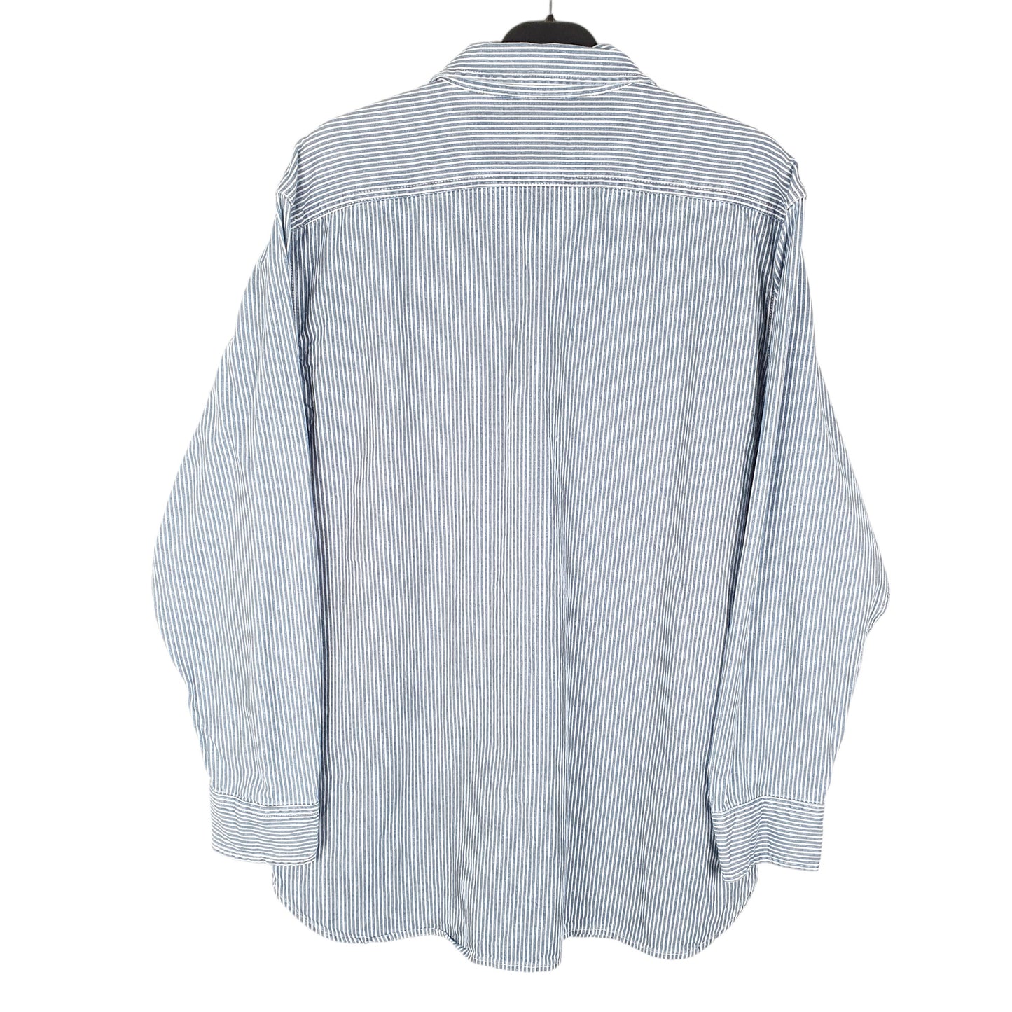 Mens Blue Levis Railroad Hickory Work Relaxed Long Sleeve Shirt