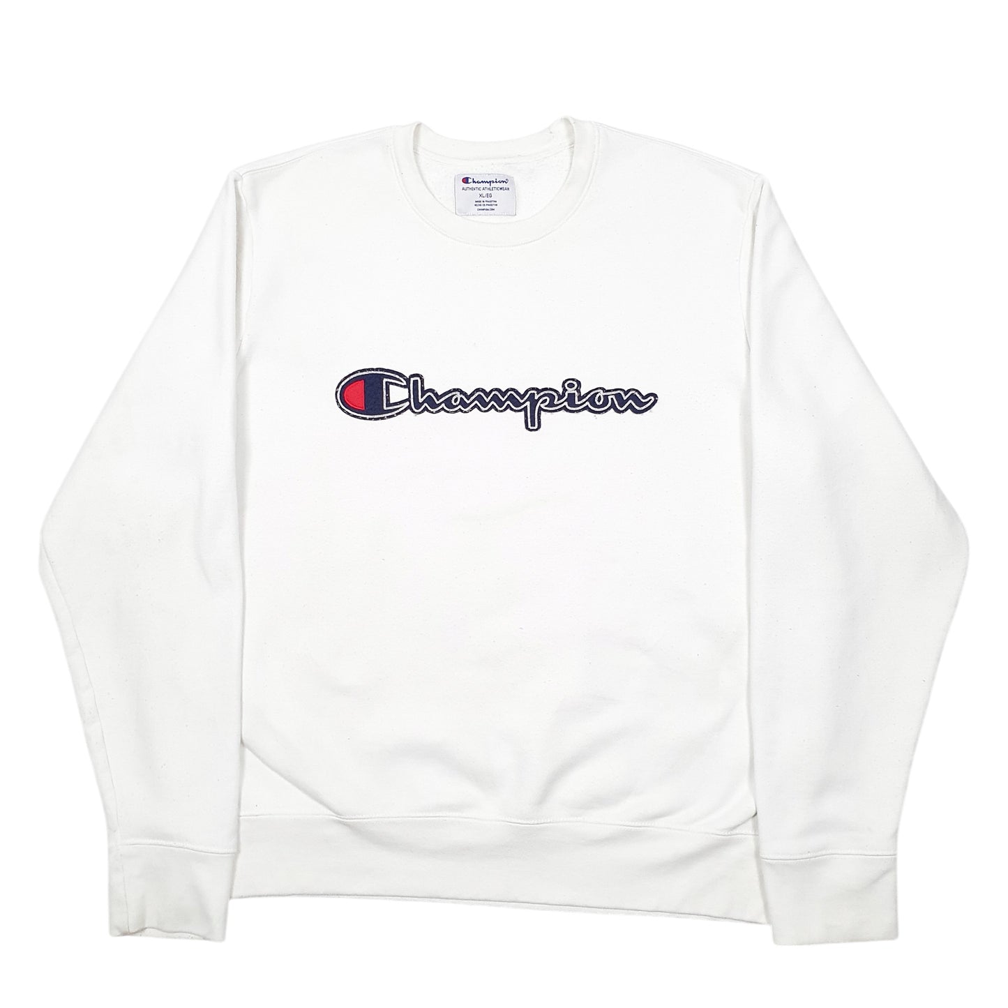 Mens White Champion  Crewneck Jumper