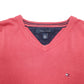 Mens Pink Tommy Hilfiger Knit Crewneck Jumper