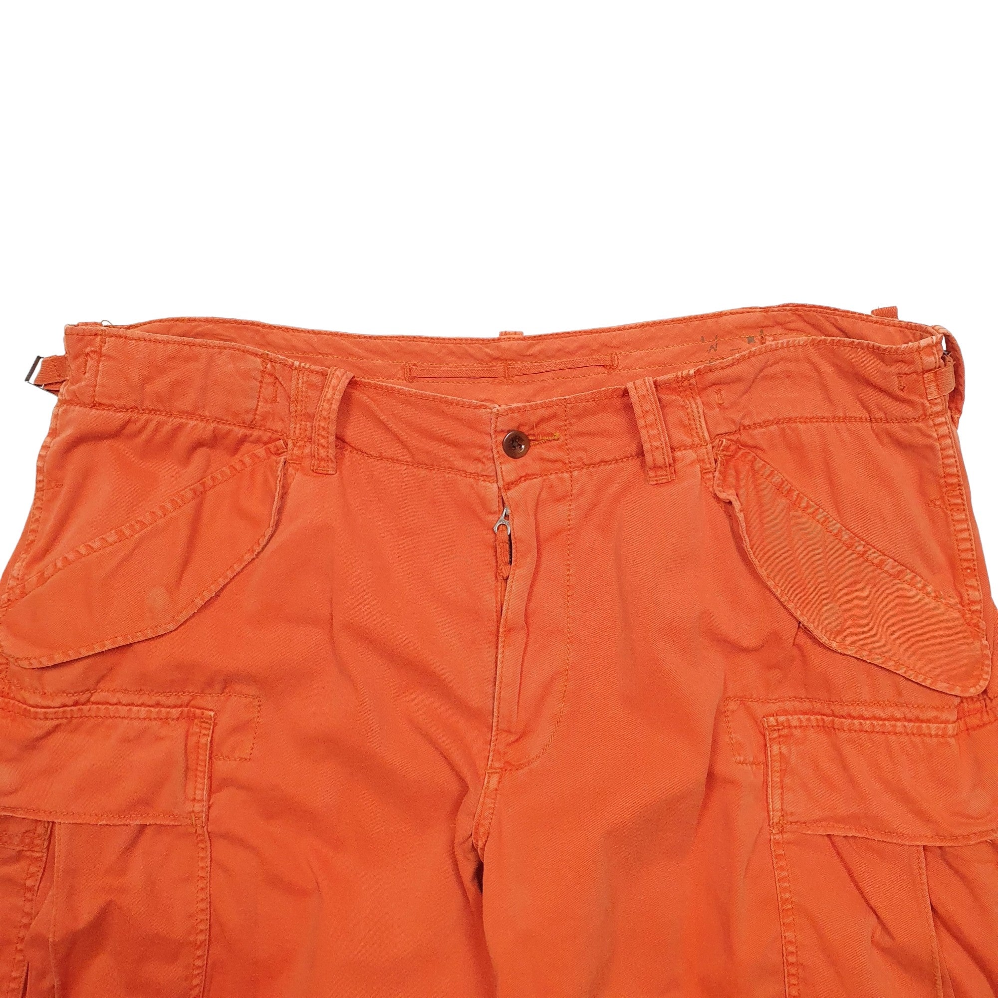 Polo Ralph Lauren Shorts Men's 54B Orange Cargo Surplus Fit RL-067 100% on sale Cotton.