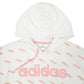 Mens White Adidas Spellout Hoodie Jumper