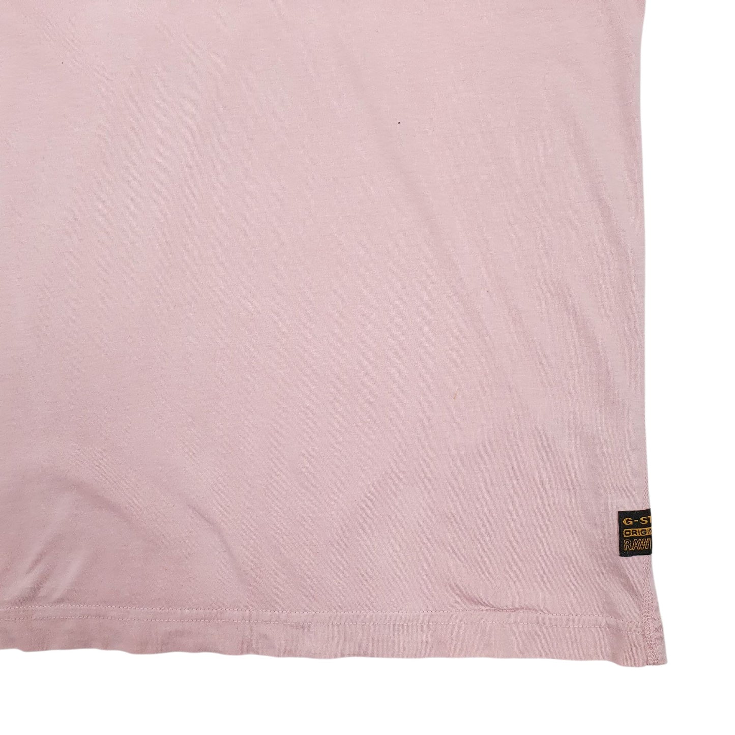 Mens Pink G Star Raw Spellout Short Sleeve T Shirt