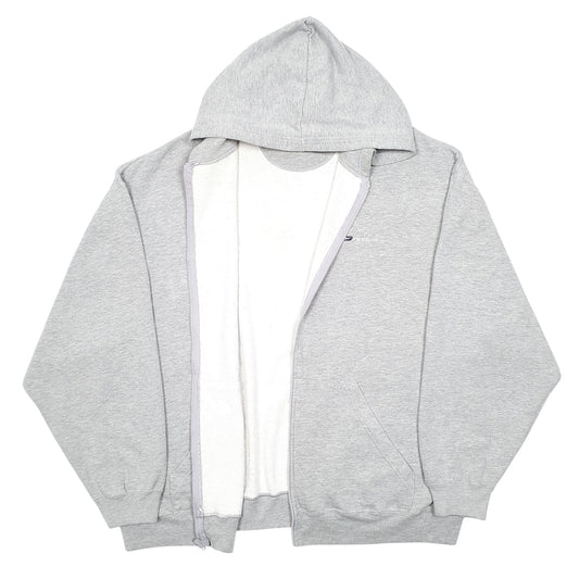 Mens Grey Reebok Hoodie Full Zip Jumper