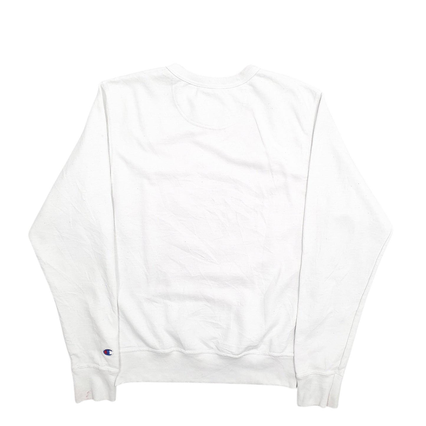 Mens White Champion  Crewneck Jumper