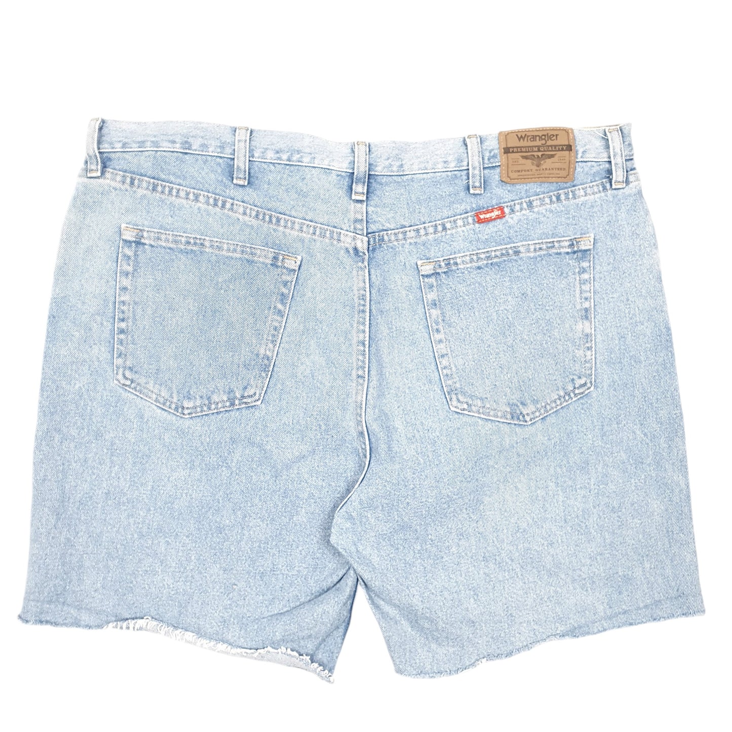 Mens Blue Wrangler Denim Jeans Jorts Regular Cut Offs Denim Shorts