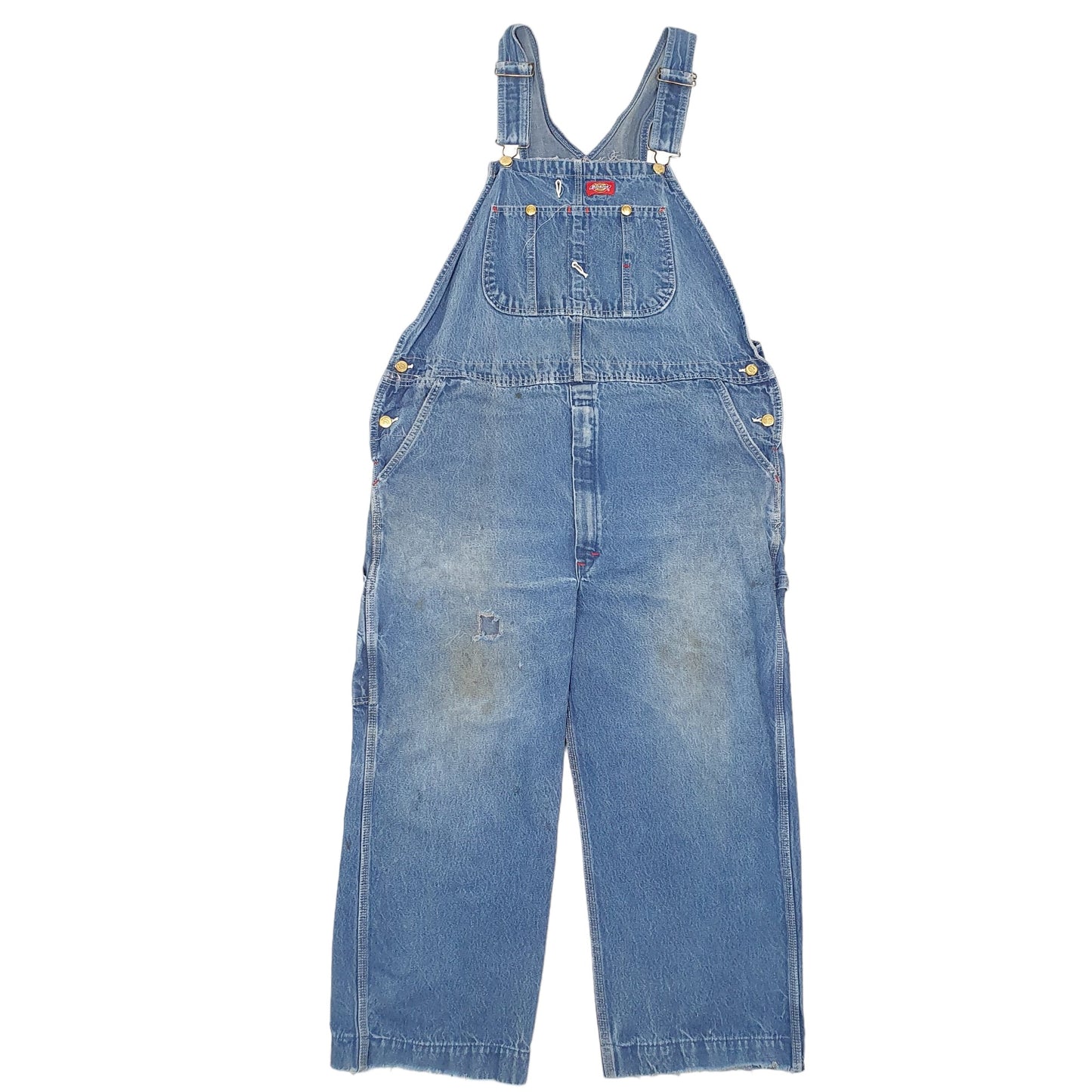 Mens Blue Dickies Denim Overalls Workwear Dungaree Trousers