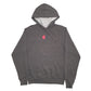 Mens Grey Champion Spellout Hoodie Jumper