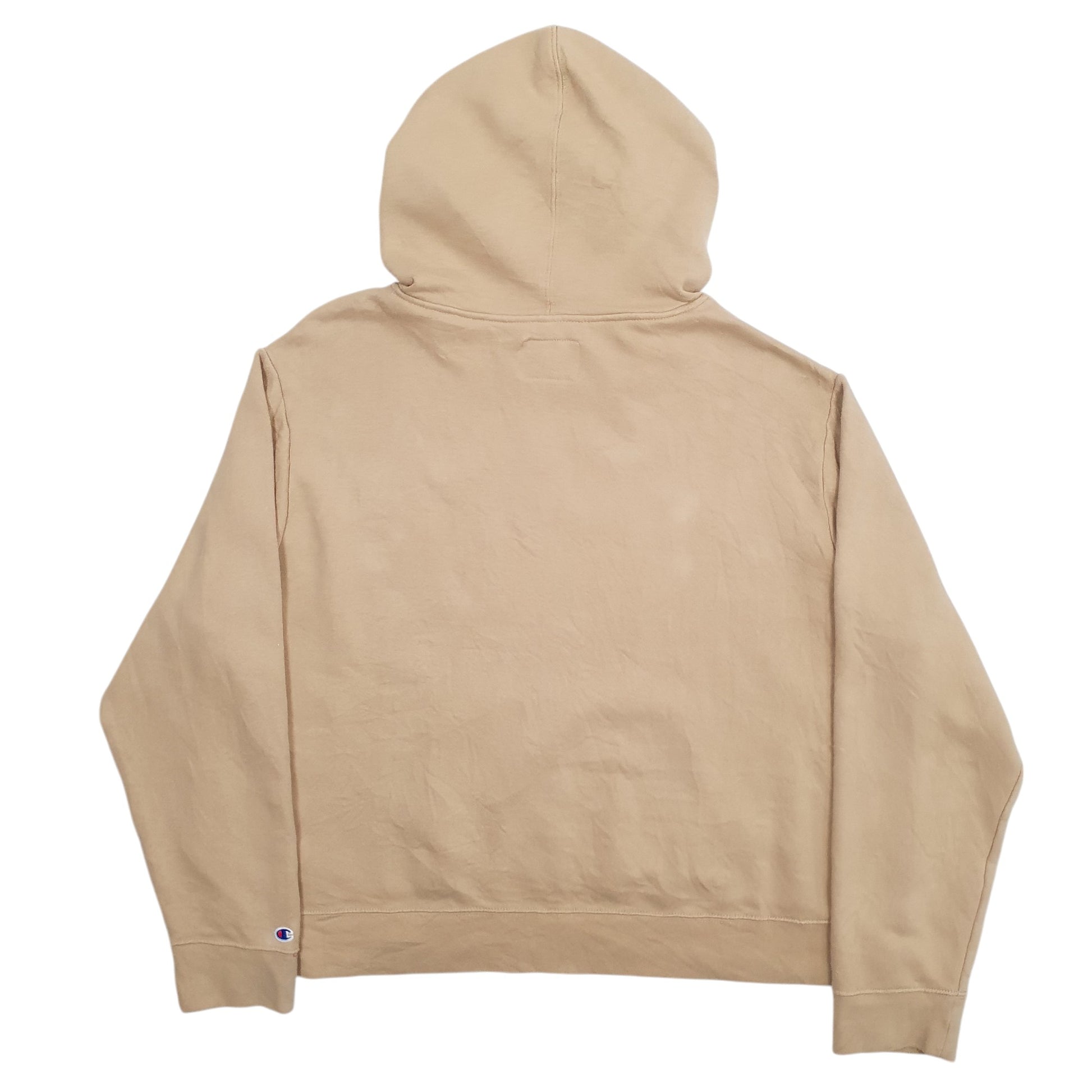 Womens Beige Champion Spellout Hoodie Jumper