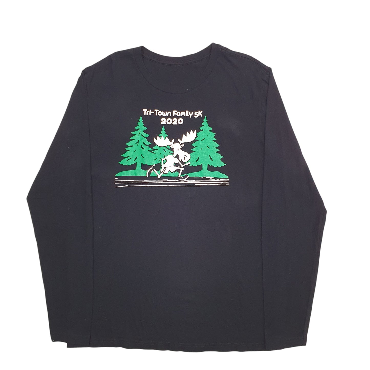 Mens Black Non branded 5K 2020 Running Long Sleeve T Shirt