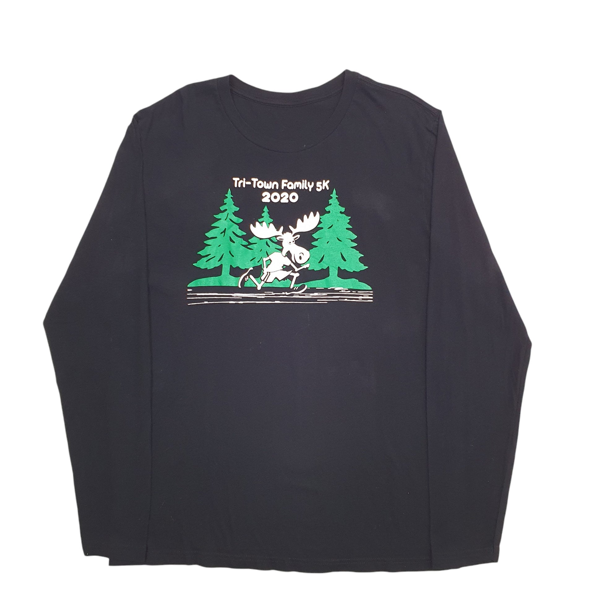 Mens Black Non branded 5K 2020 Running Long Sleeve T Shirt