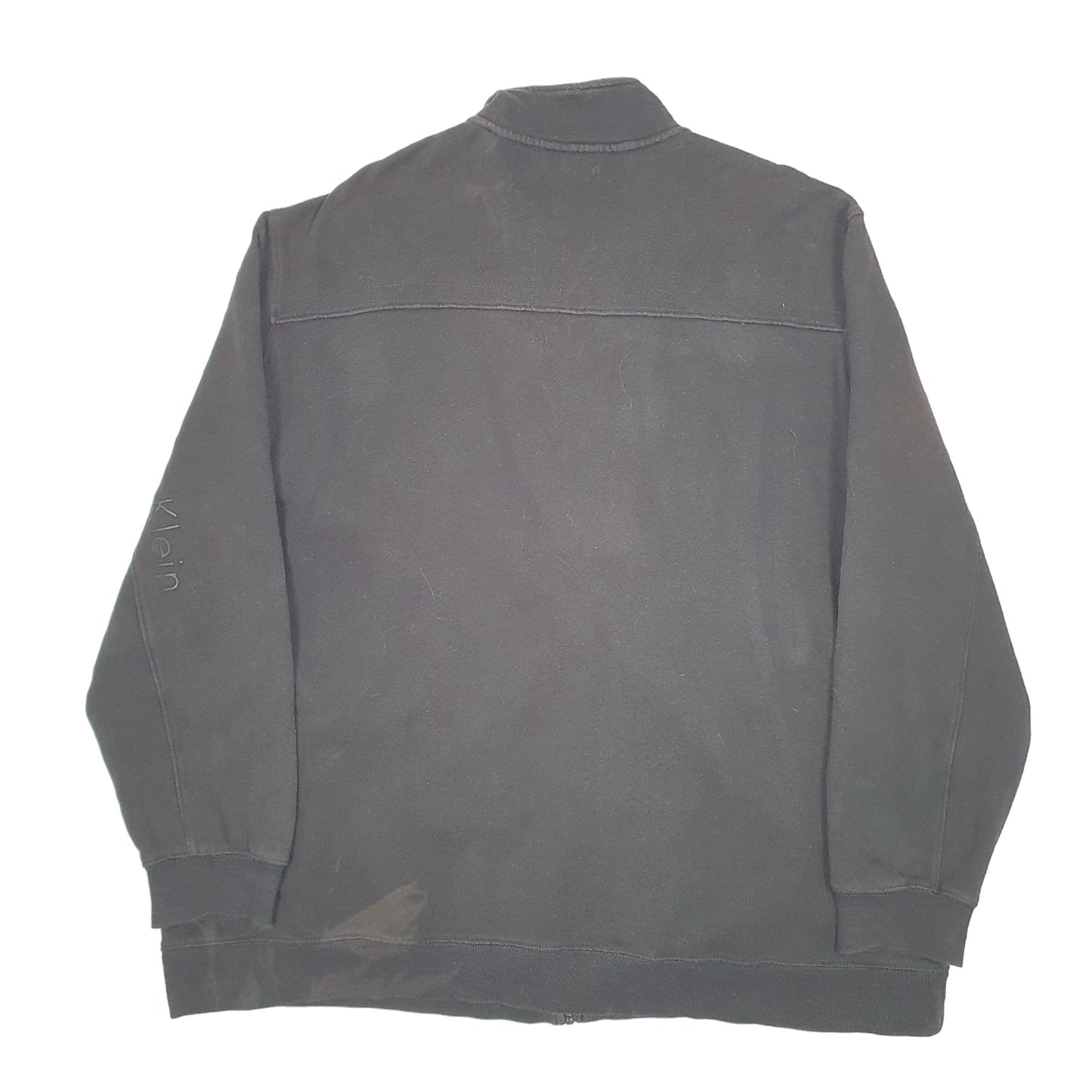 Mens Black Calvin Klein  Full Zip Jumper