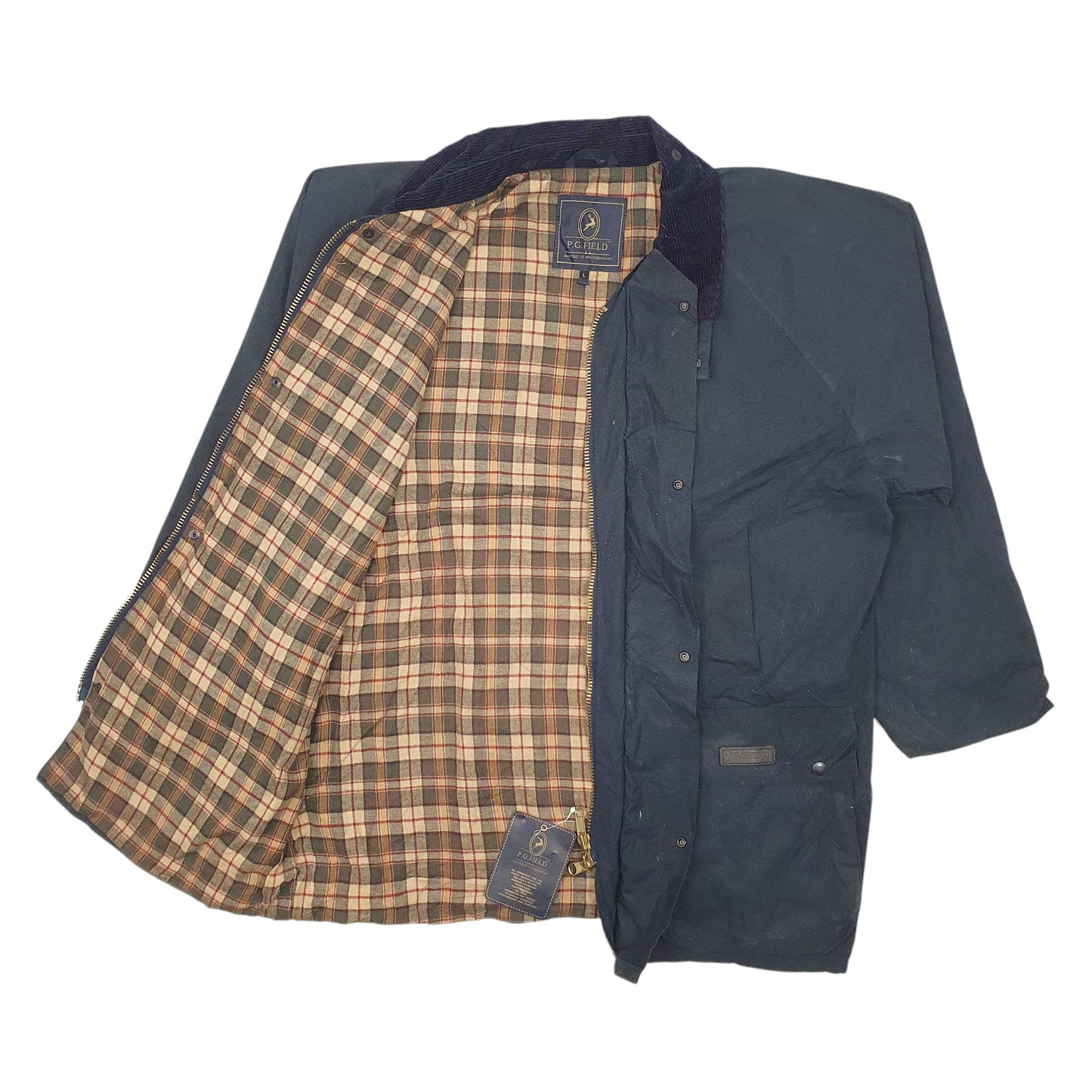 Mens Navy P.G. Field  Full Zip Coat