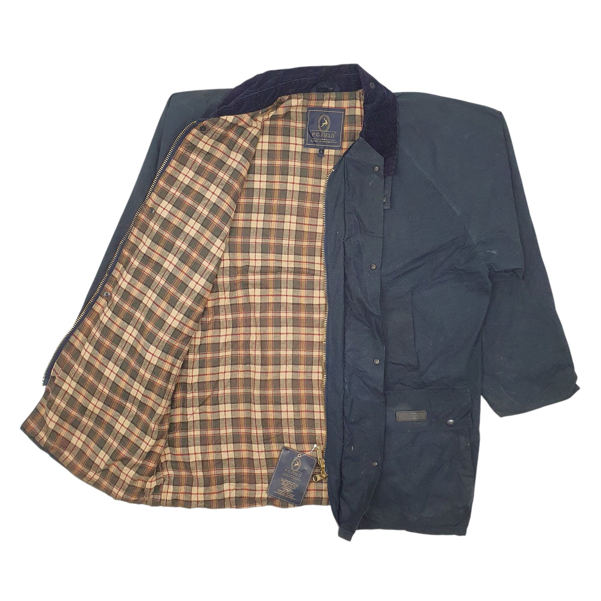 Mens Navy P.G. Field  Full Zip Coat