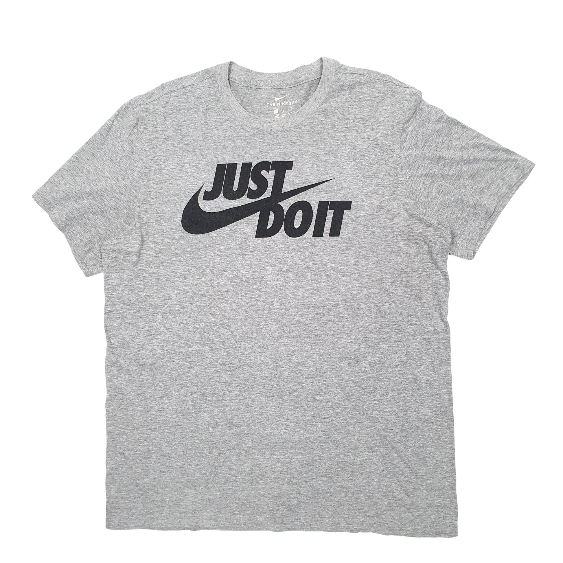 Mens Grey Nike Spellout Short Sleeve T Shirt