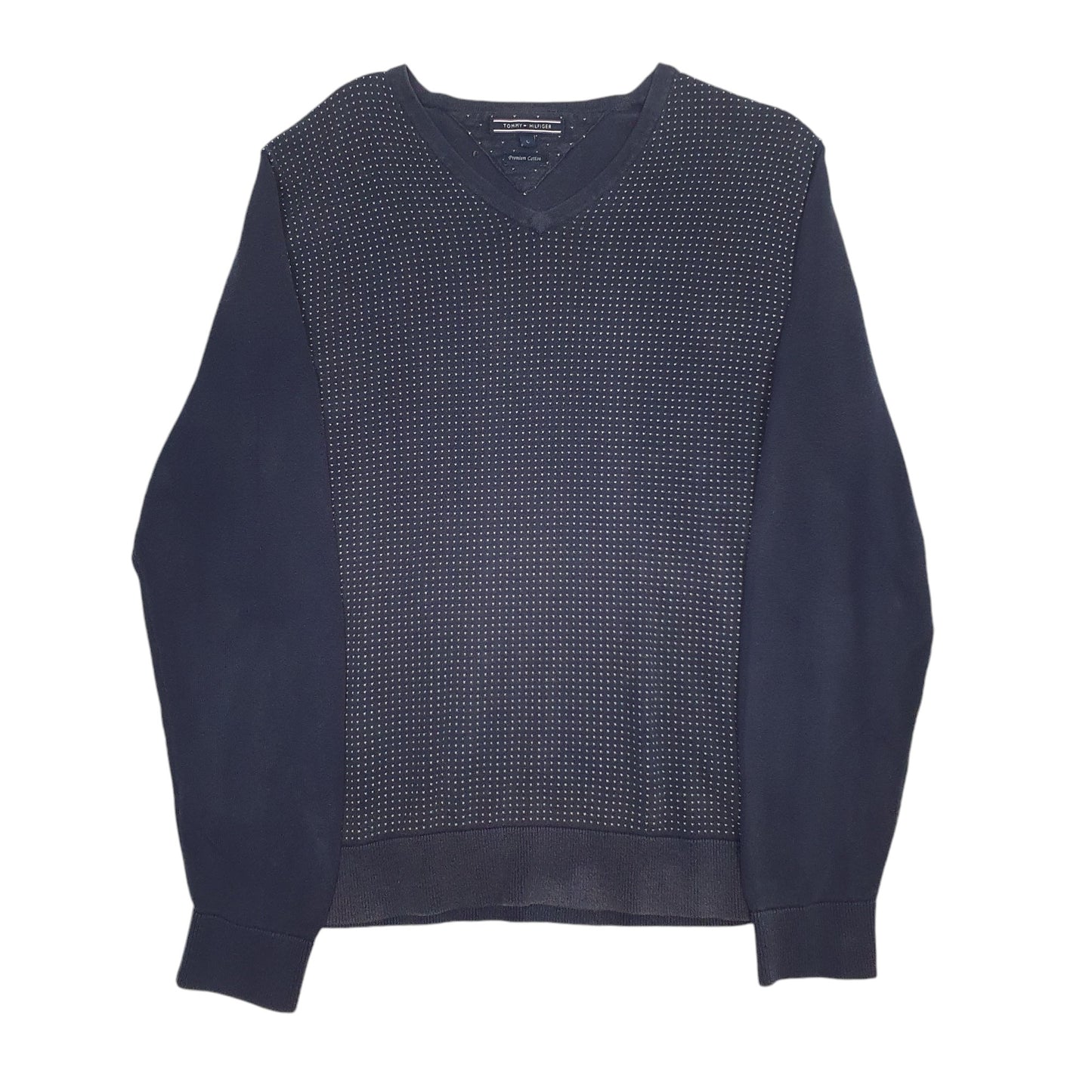 Mens Navy Tommy Hilfiger Knit Crewneck Jumper