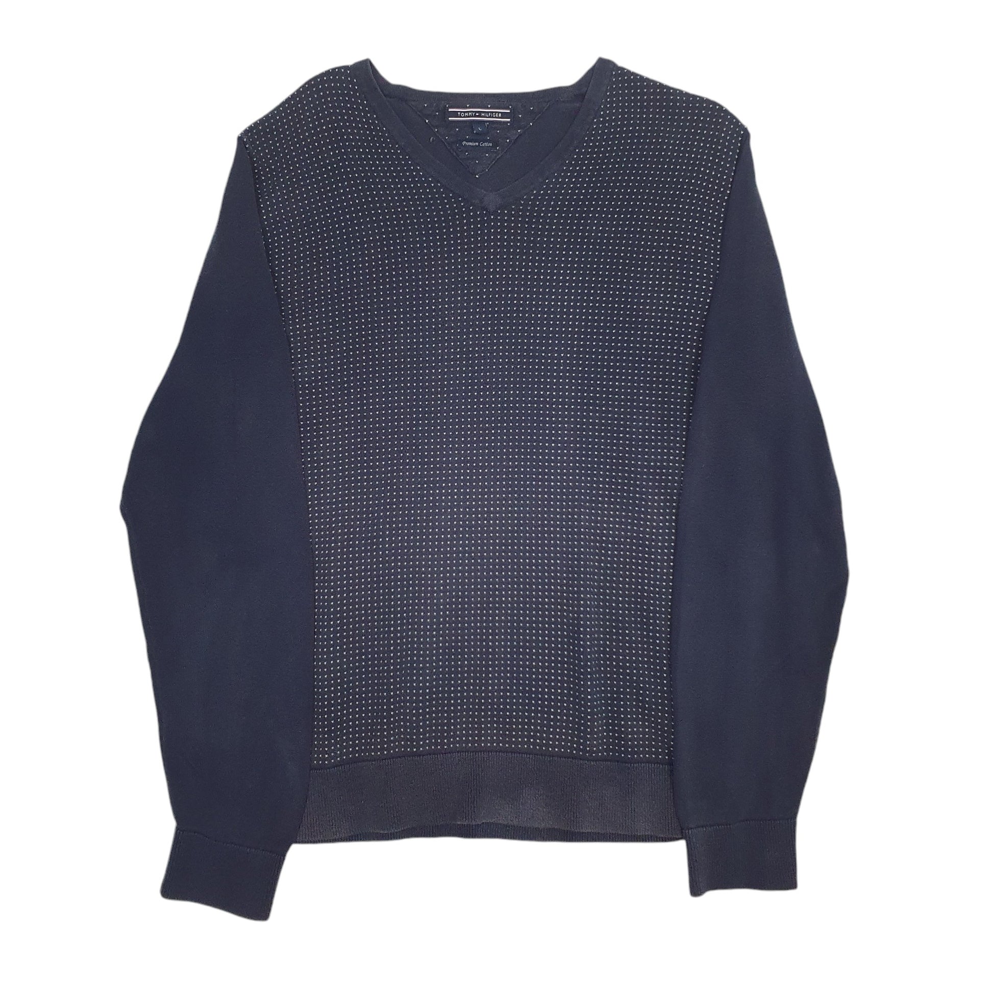 Mens Navy Tommy Hilfiger Knit Crewneck Jumper