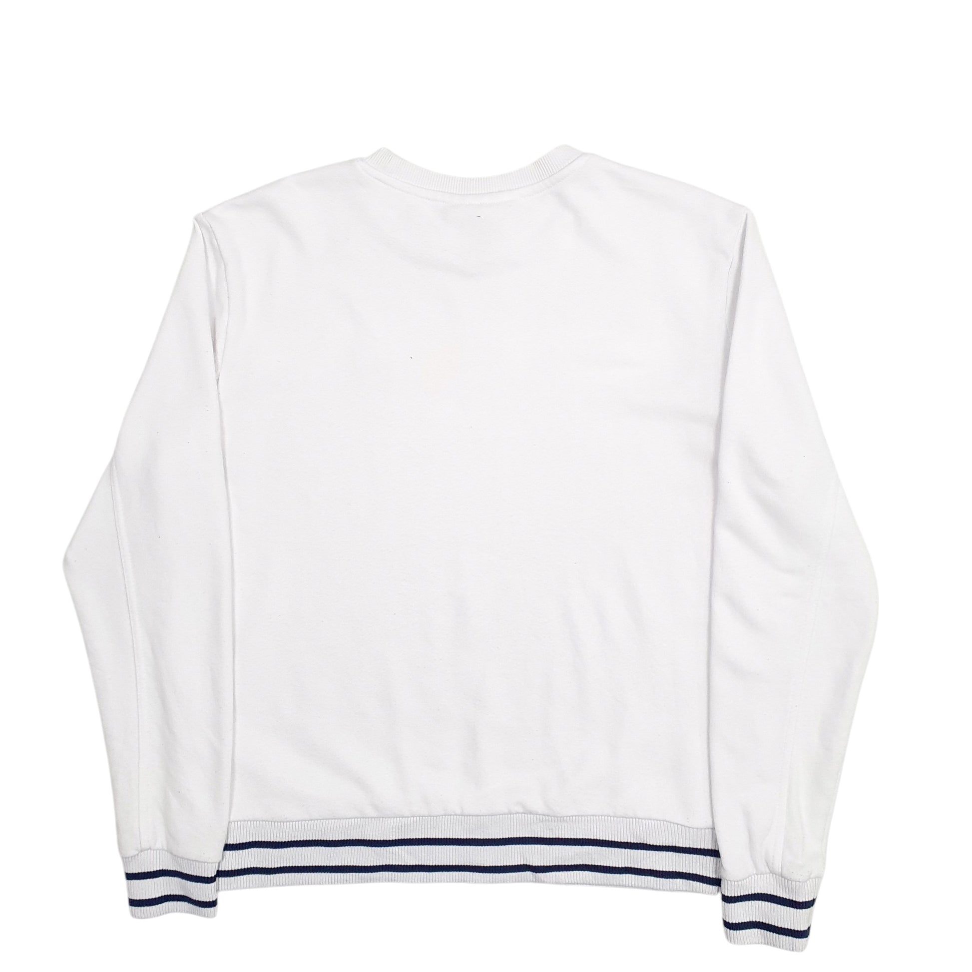 Womens White Fila  Crewneck Jumper