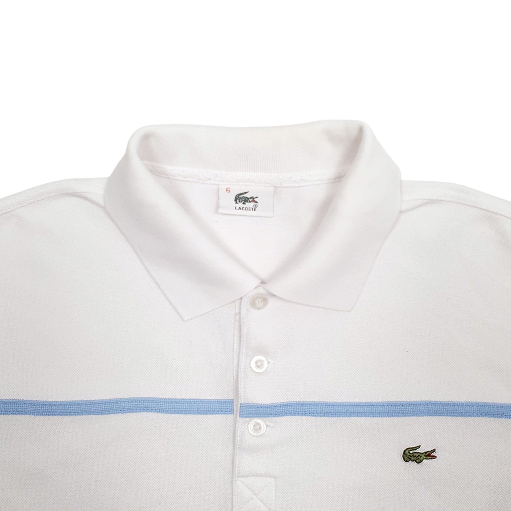 Mens White Lacoste  Short Sleeve Polo Shirt